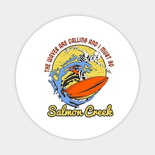 Salmon Creek skeleton surfer Magnet